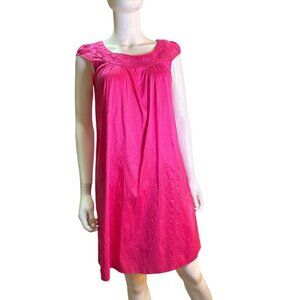 CALYPSO St. Barth Dress Silk Pink Slip Dress Cap Sleeve A Line Size S EUC